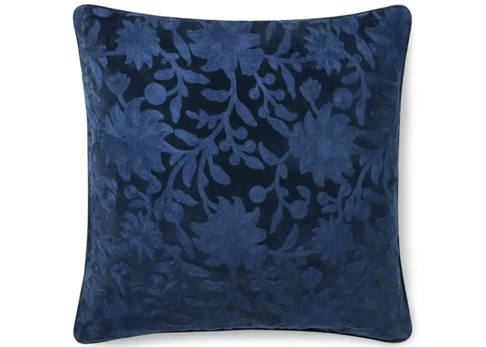 Floral Pillow - Navy