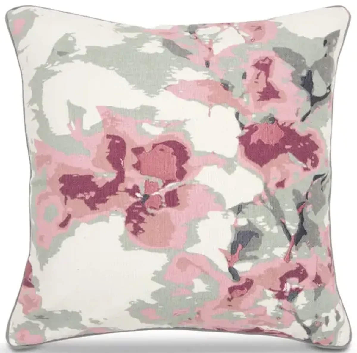 Pink Floral Modern Pillow