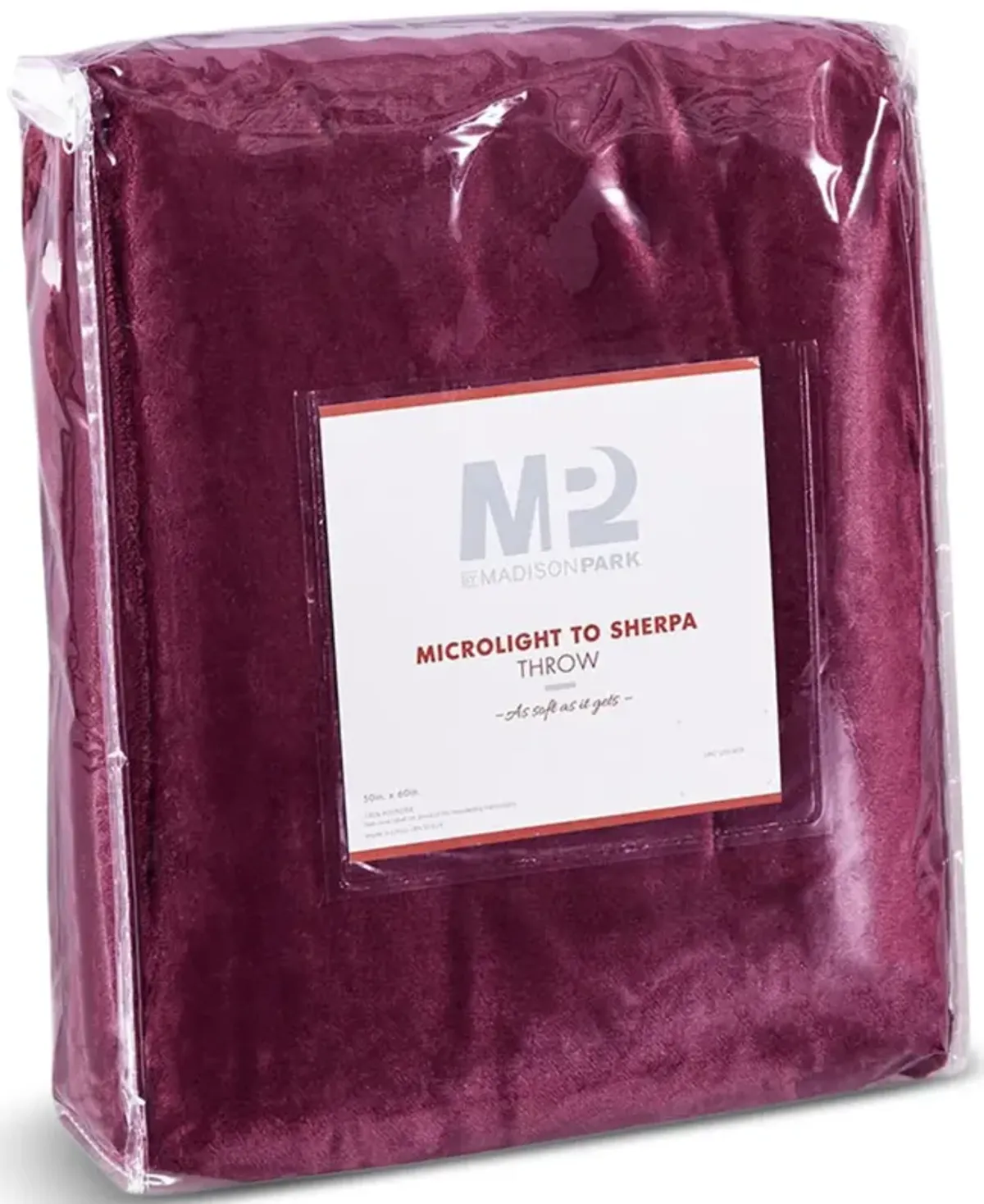 Burgundy Sherpa Throw