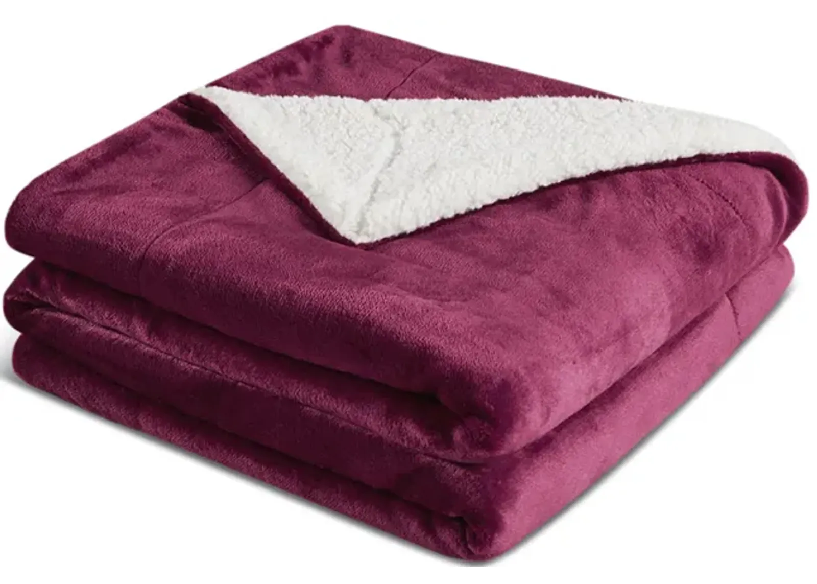 Burgundy Sherpa Throw