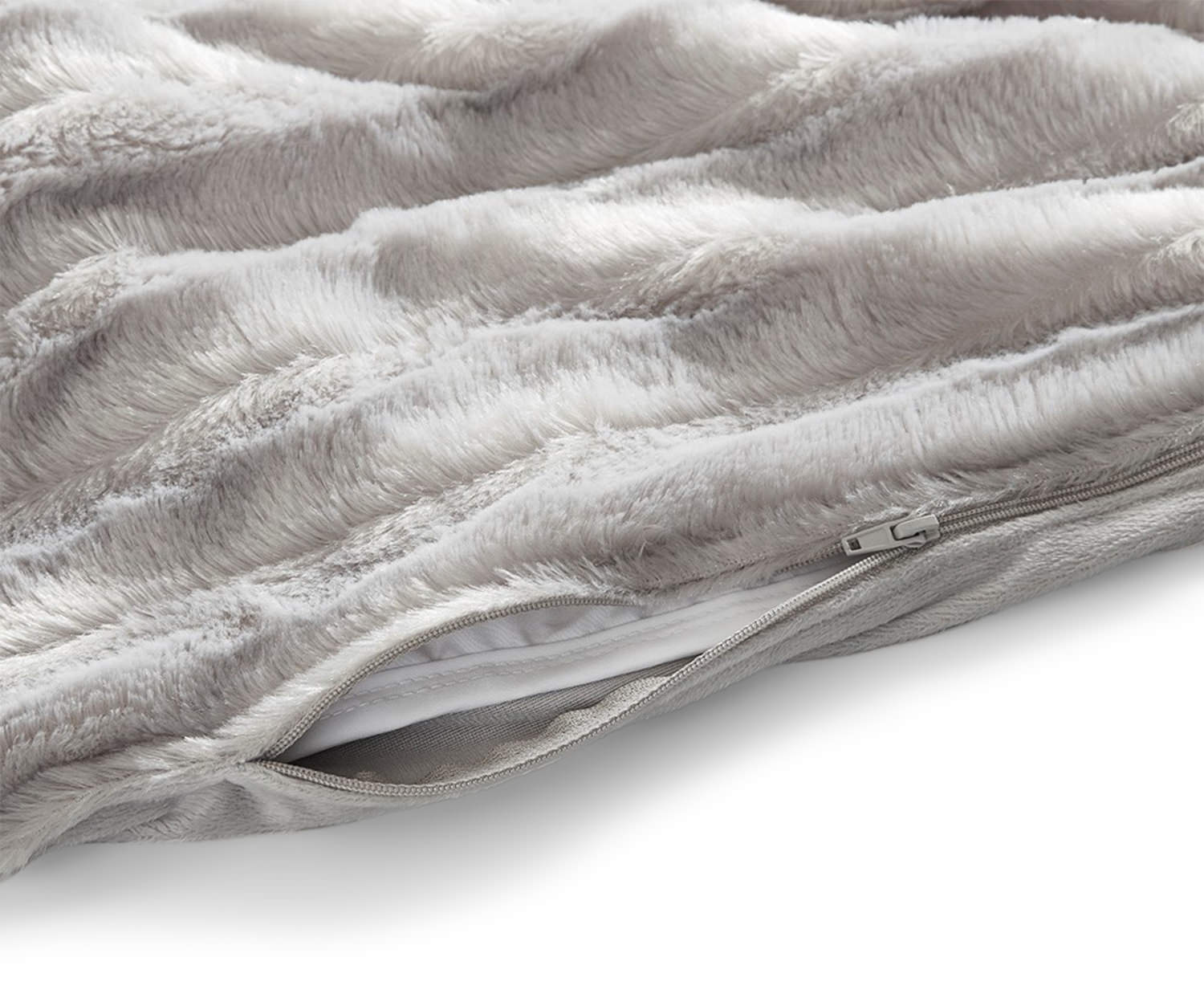 Duke Faux Fur Throw Grey