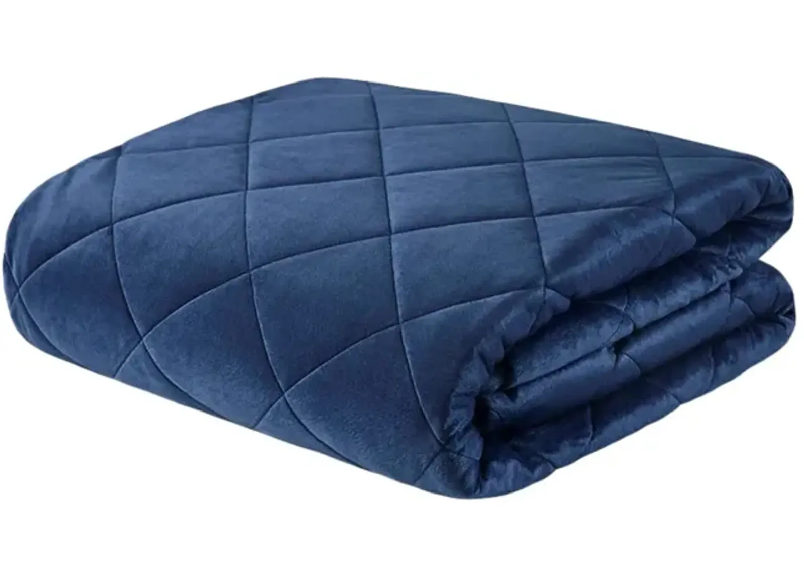 Luxury Quilted Mink Weighted Blanket - Indigo