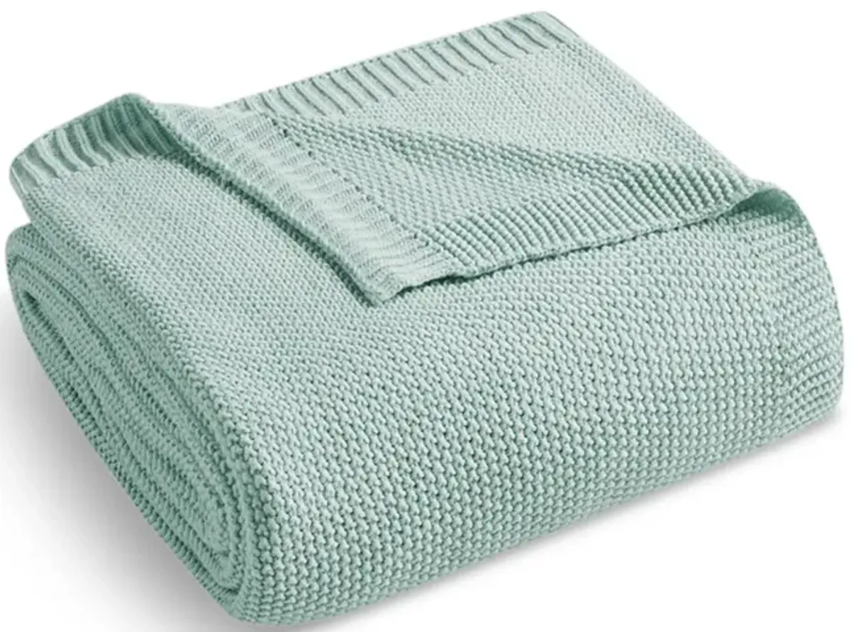 Bree Knit Throw - Aqua