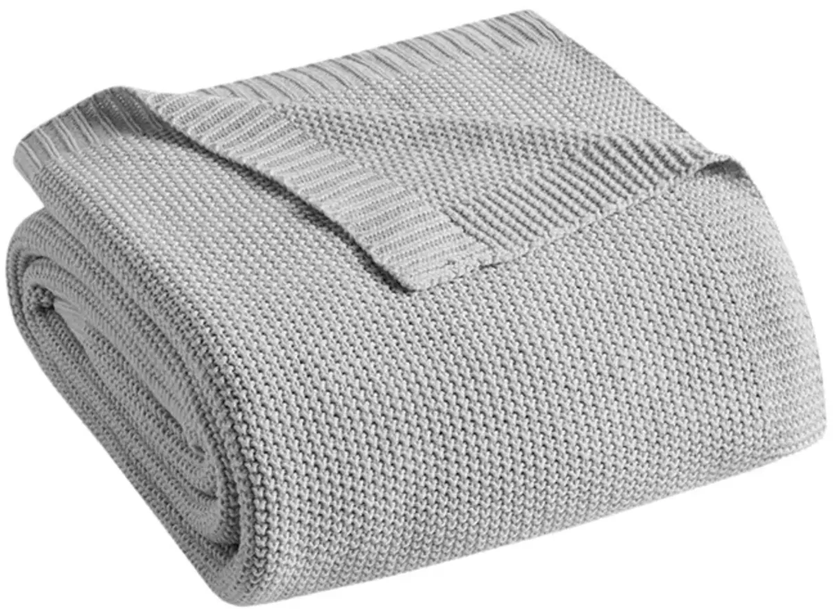 Bree Knit Throw - Grey