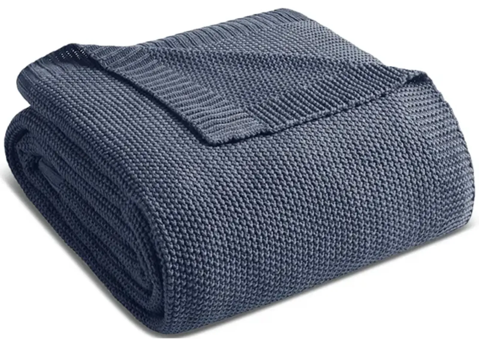 Bree Knit Throw - Indigo