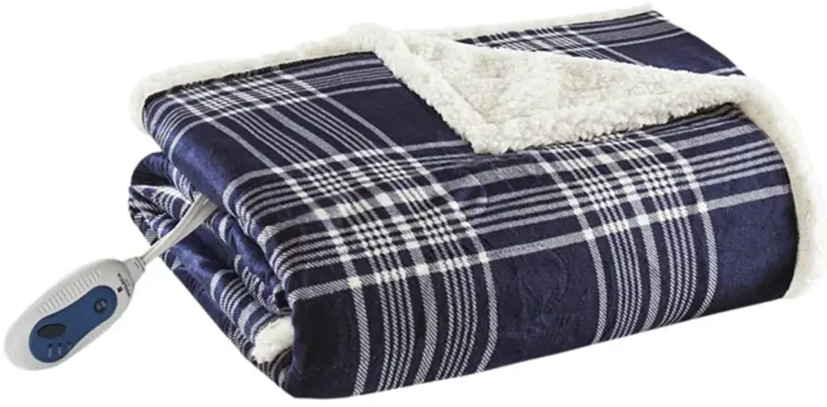 Plaid Heated Throw