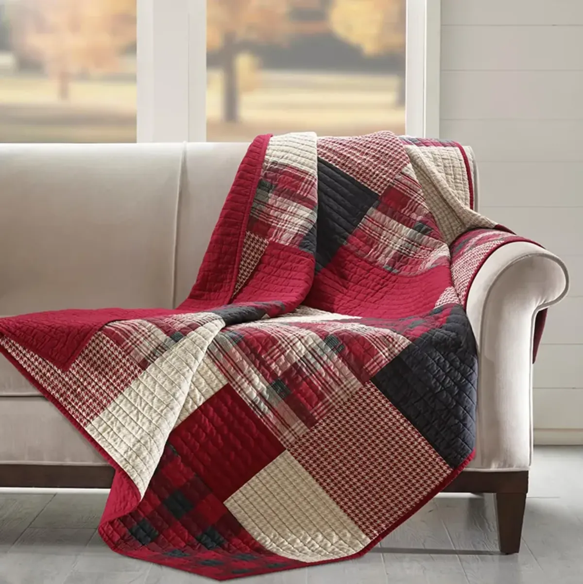 Sunset Plaid Throw