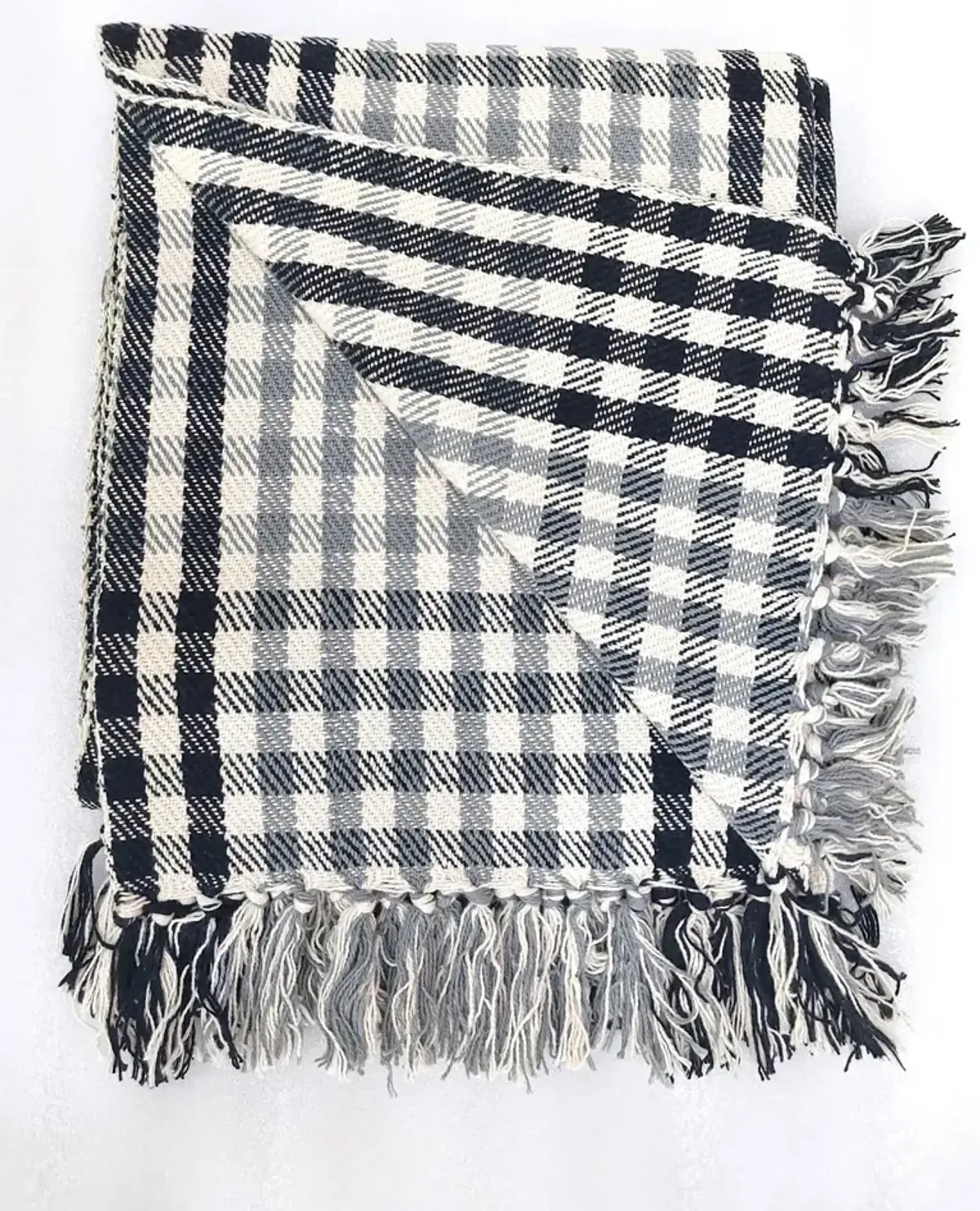 Herringbone Plaid Throw