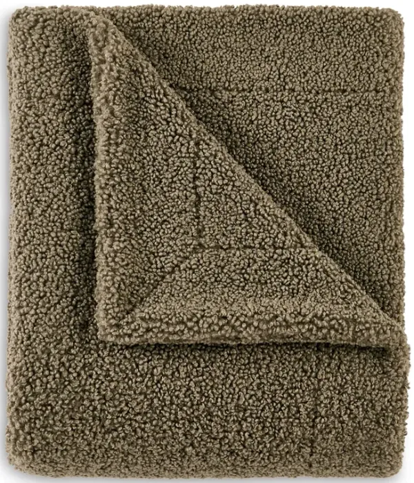 Teddy Throw Blanket - Dark Oak