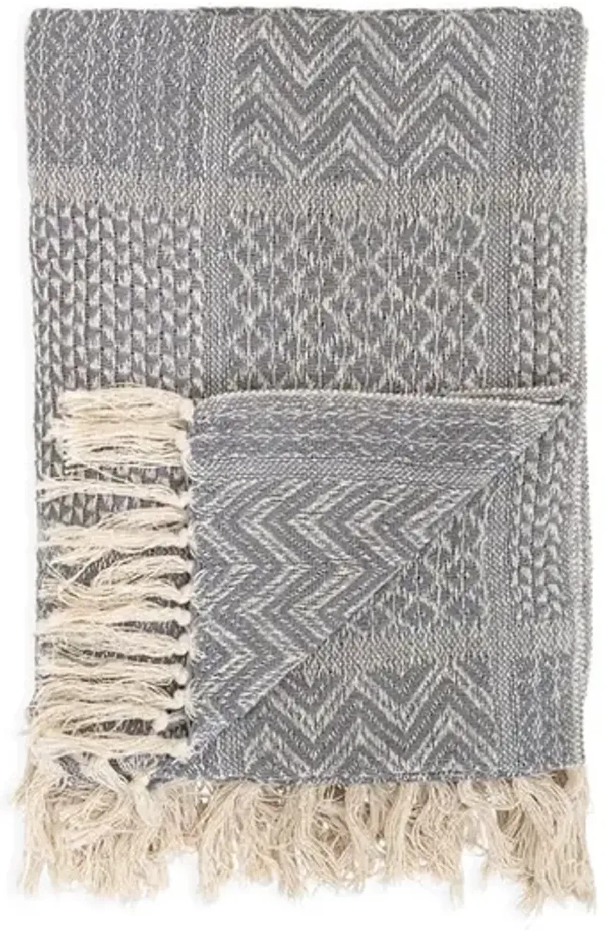 Knit Fringe Throw