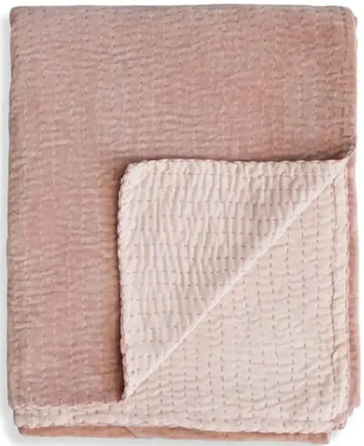 Kantha Stitch Blush Throw