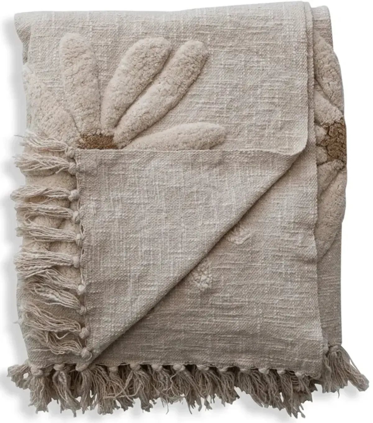 Tufted Flowers Throw