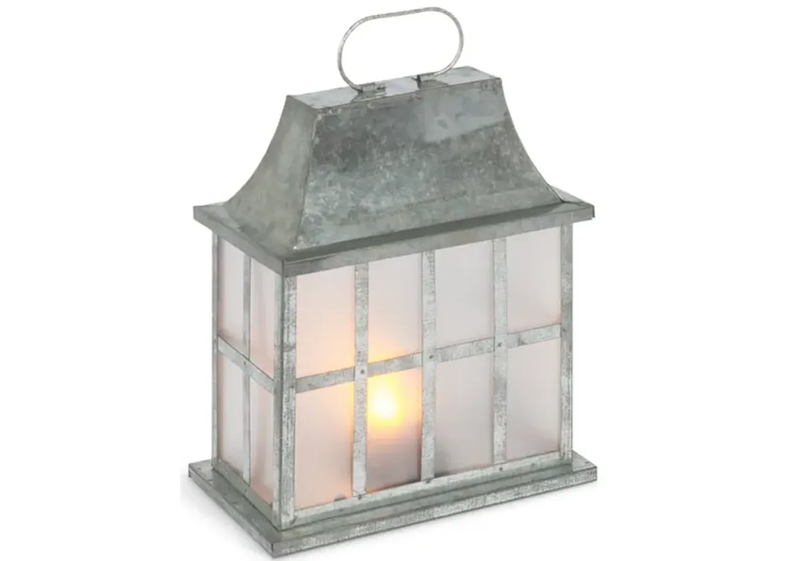 Galvanized Metal LED Lantern