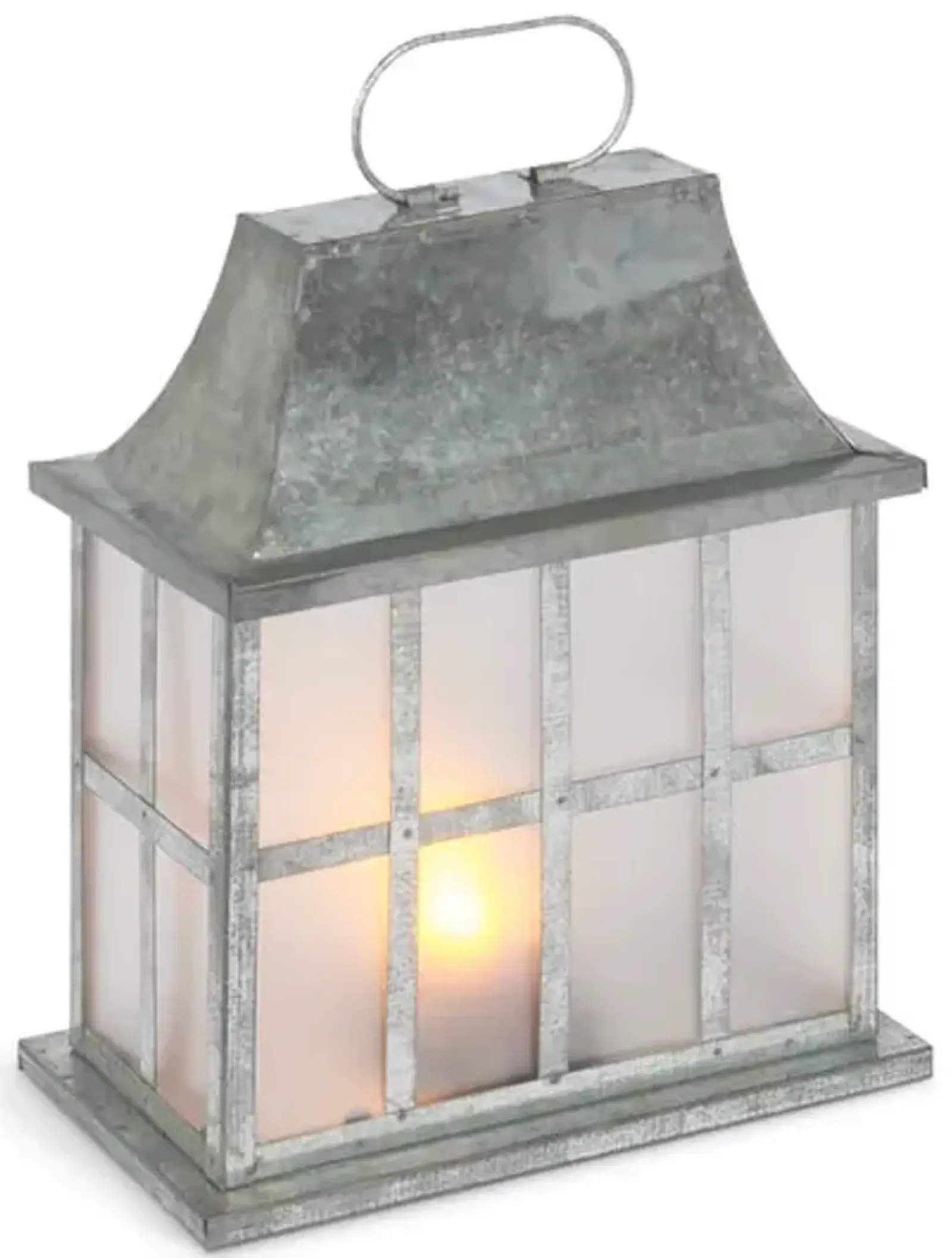 Galvanized Metal LED Lantern