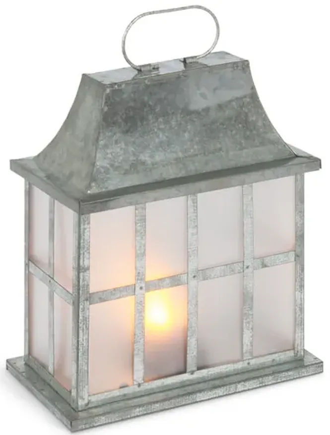 Galvanized Metal LED Lantern