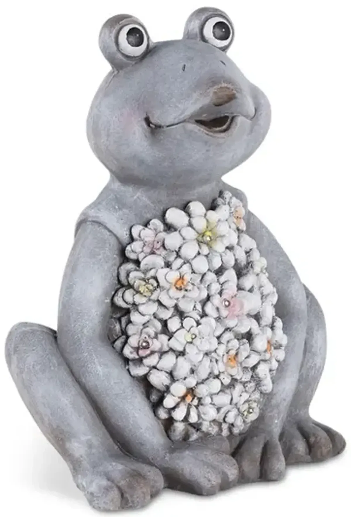 Sitting Frog With Solar Flowers