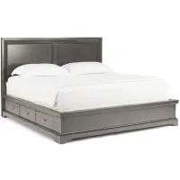 French Quarters Queen Bed With 1 Underbed Storage Unit - Grey