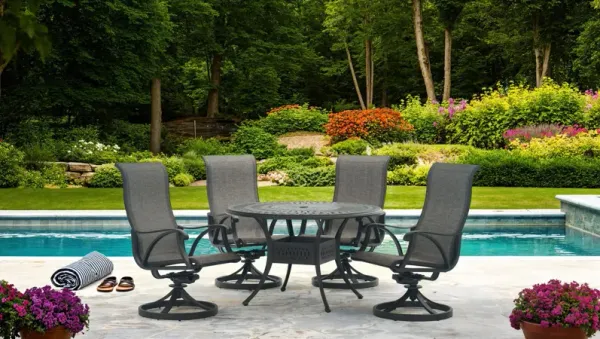 San Tropez 5 Piece Sling Patio Dining Set