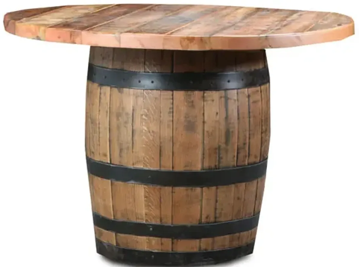 Old Globe Granary Top Whiskey Barrel Table