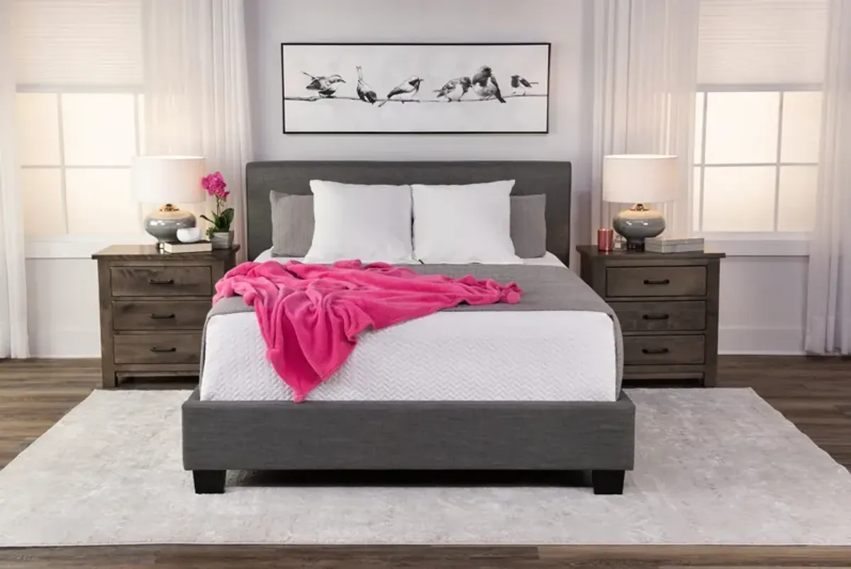 Wyatt Upholstered Queen Bed - Grey