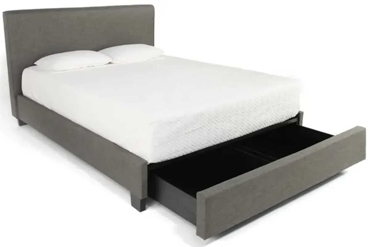 Wyatt Upholstered Queen Storage Bed - Grey