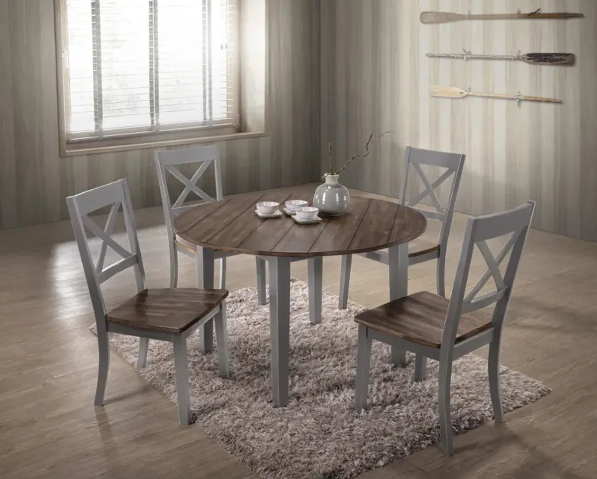   La Carte Round Table With 4 Chairs - Grey