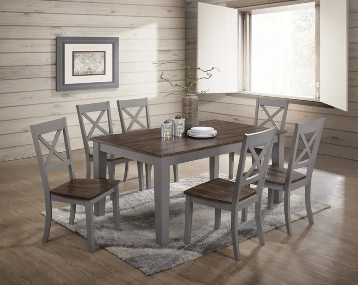   La Carte Dining Table And 4 Chairs - Grey