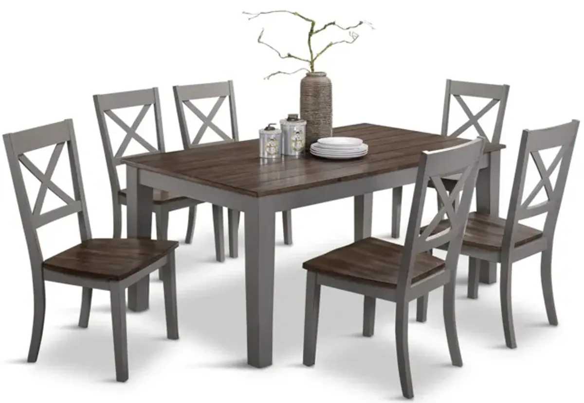   La Carte Dining Table And 4 Chairs - Grey