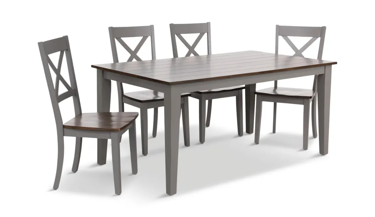   La Carte Dining Table And 4 Chairs - Grey
