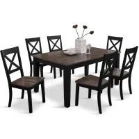   La Carte Dining Table And 4 Chairs - Black