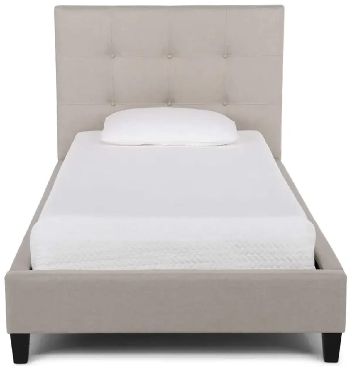 Avery Twin Bed - Light Grey