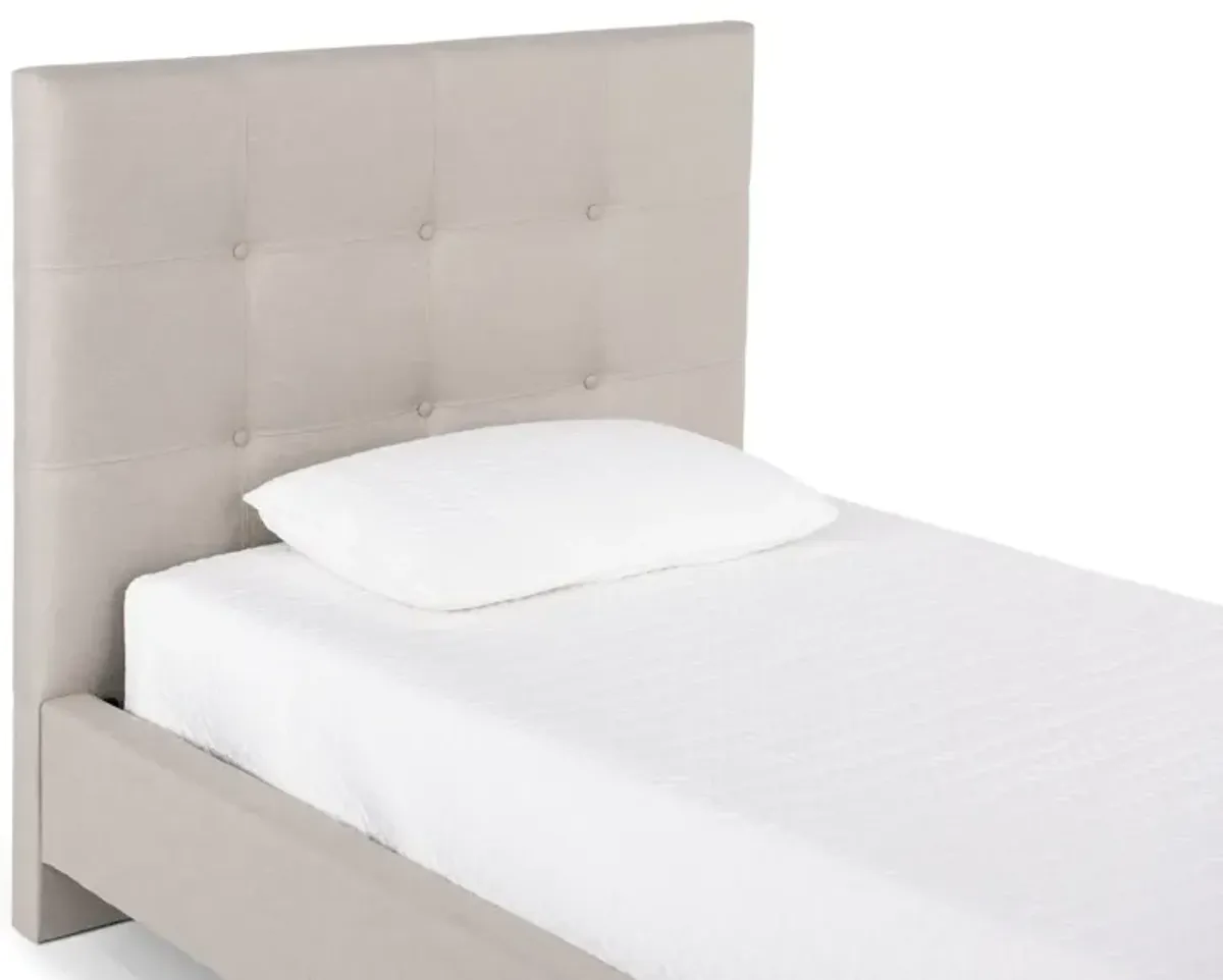 Avery Twin Bed - Light Grey