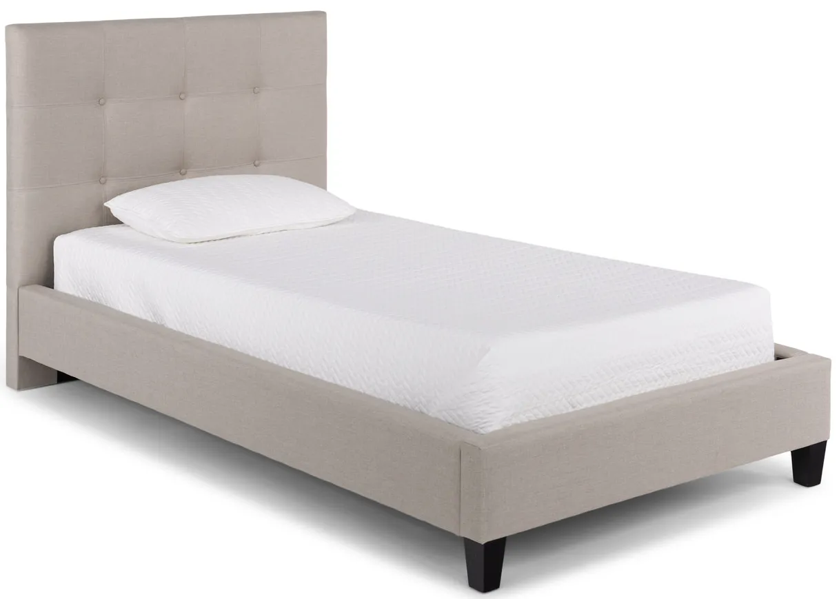 Avery Twin Bed - Light Grey