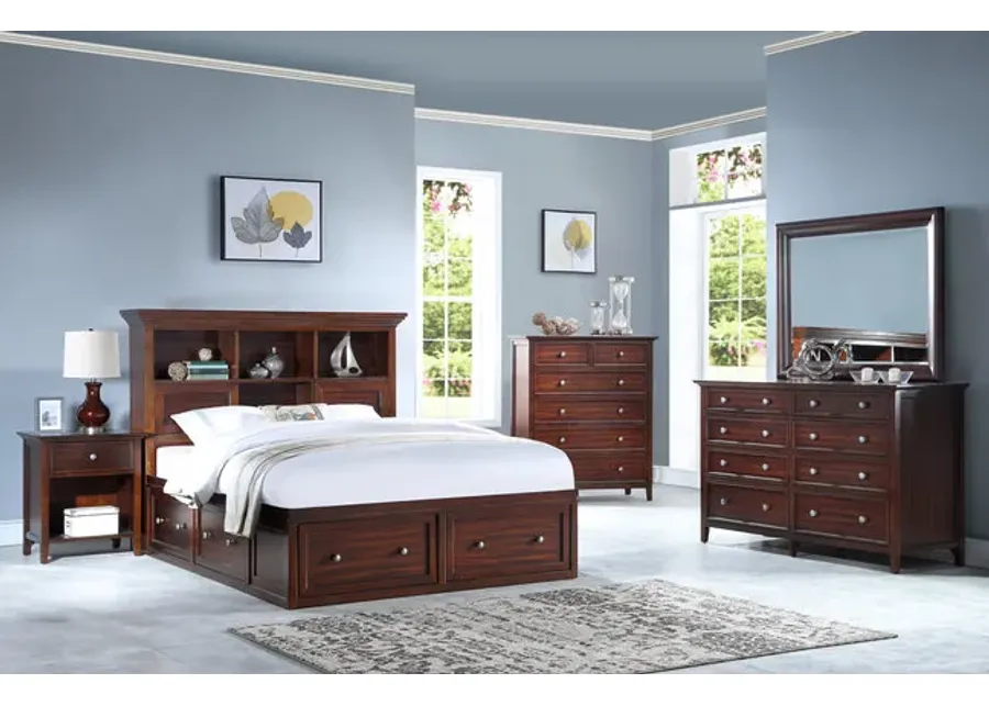 Spencer Queen Bookcase Bedroom Suite