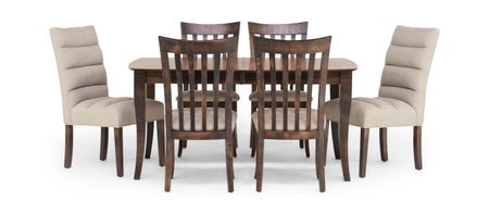 Dominique Bow Table With 4 Side Chairs And 2 Host Chairs