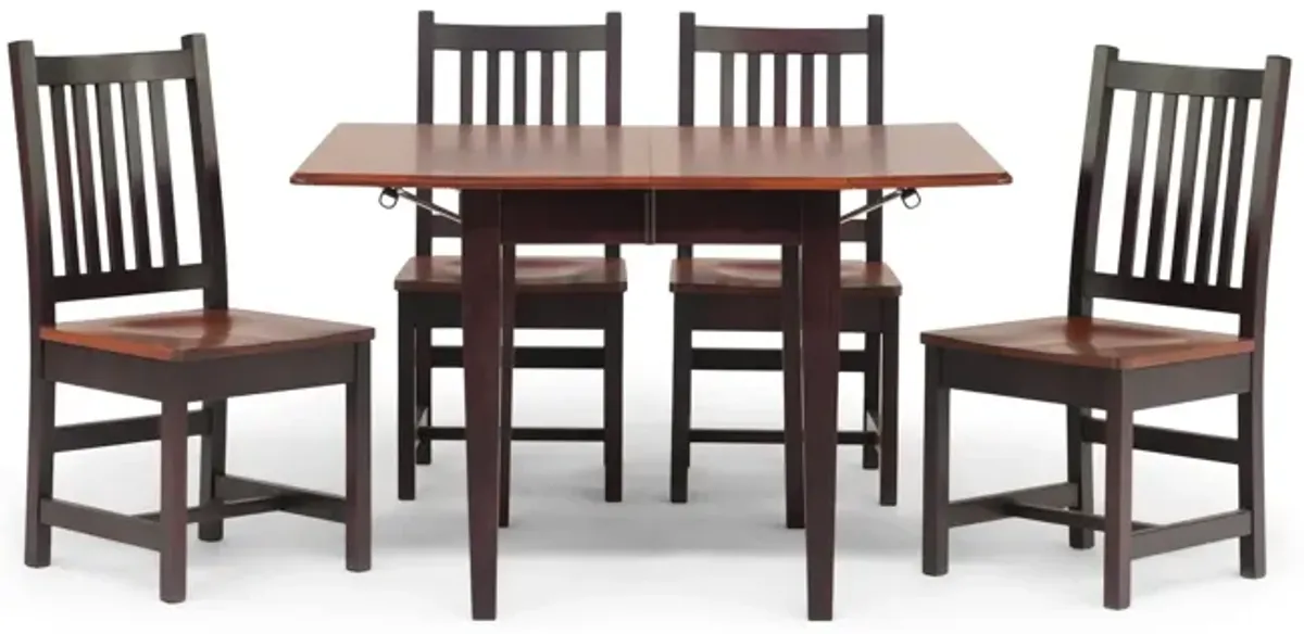 Saber Table With 4 Schoolhouse Chairs