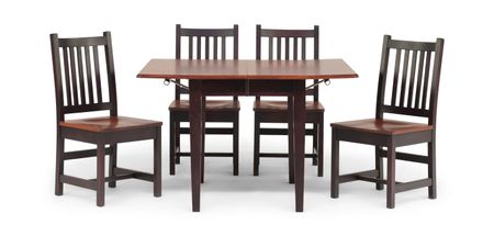 Saber Table With 4 Schoolhouse Chairs