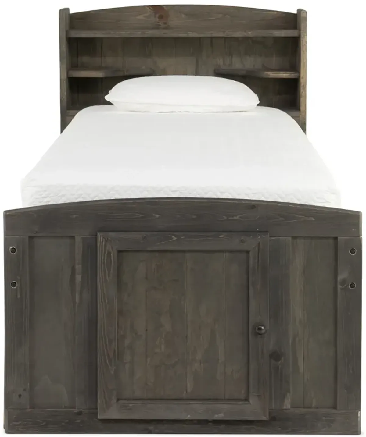 Bunkhouse Palomino Twin Captain Bed with 1 Side Storage - Driftwood