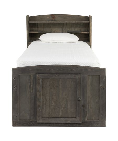 Bunkhouse Palomino Twin Captain Bed with 1 Side Storage - Driftwood