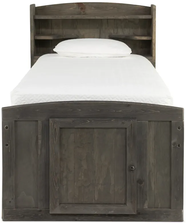 Bunkhouse Palomino Full Captain Bed with 1 Side Storage - Driftwood