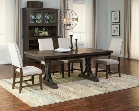 Natalie Dining Table With 4 Upholstered Chairs