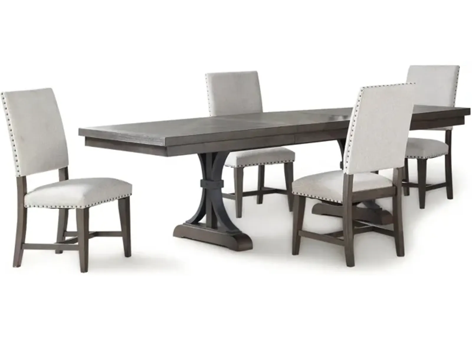 Natalie Dining Table With 4 Upholstered Chairs