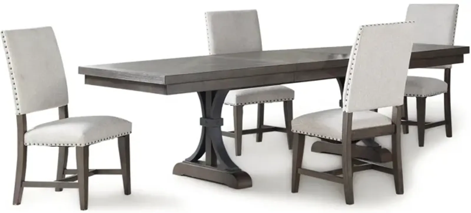 Natalie Dining Table With 4 Upholstered Chairs