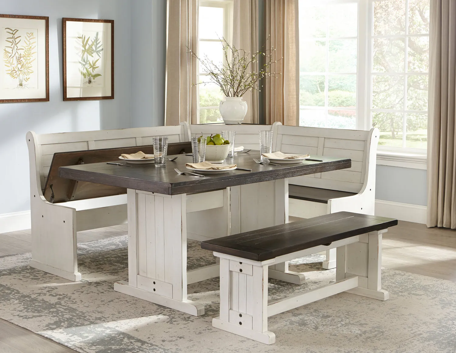 Carriage House Dining Nook With Bench