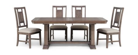 Artisan Prairie Table With 4 Lattice Back Dining Chairs