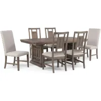 Artisan Prairie Table With 4 Lattice Back Chairs And 2 Host Chairs