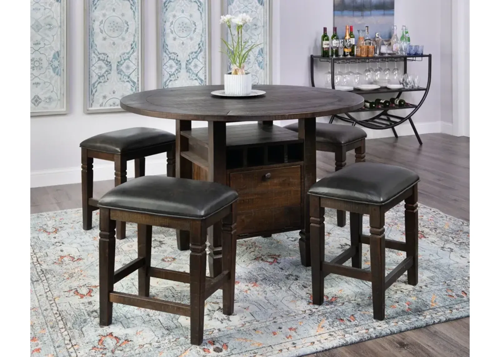 Homestead Counter Table With 4 Stools