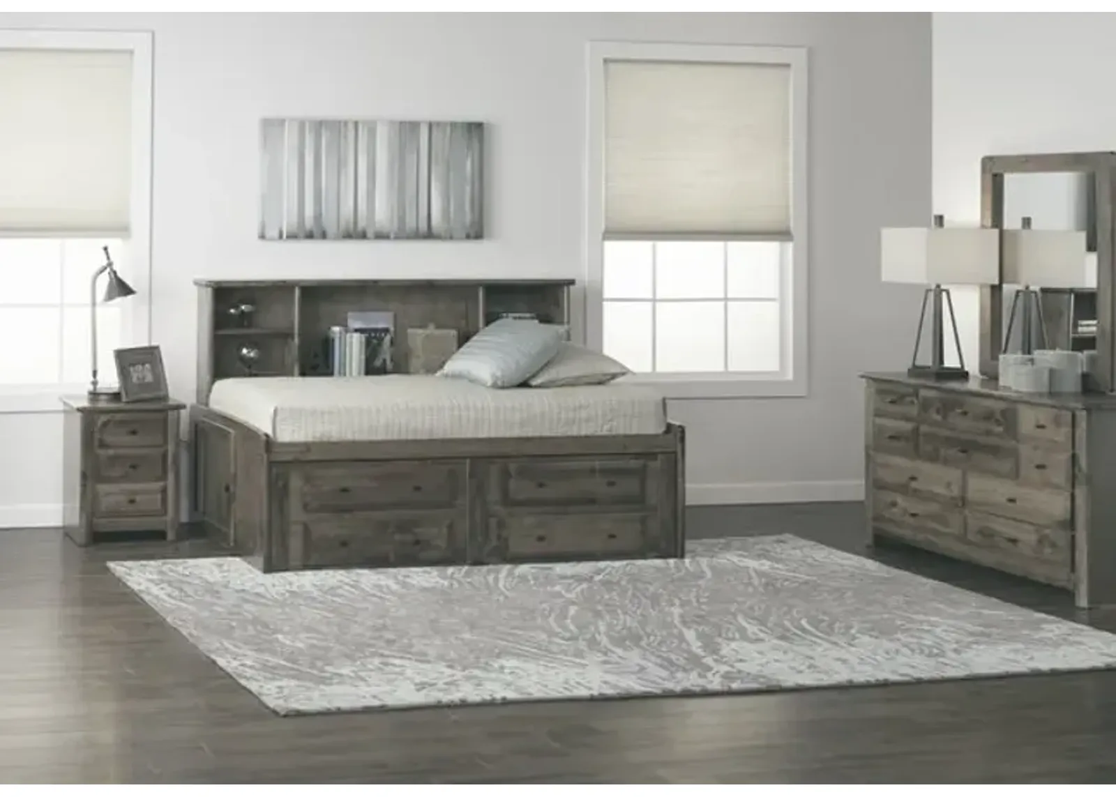 Laguna Twin Roomsaver Bedroom Suite - Rustic Grey