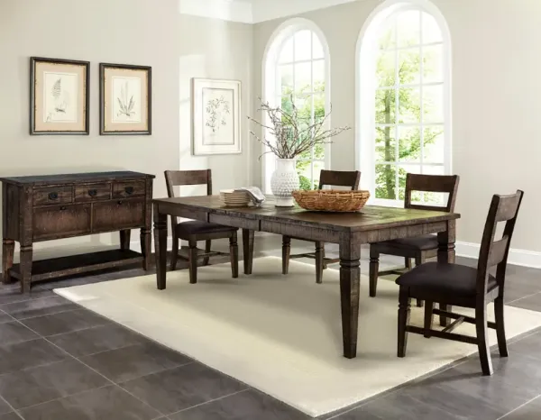 Homestead Leg Table With 4 Dining Chairs