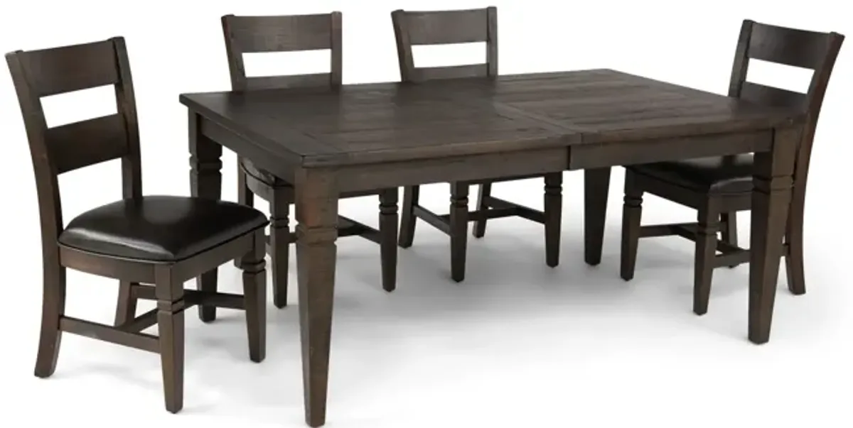 Homestead Leg Table With 4 Dining Chairs